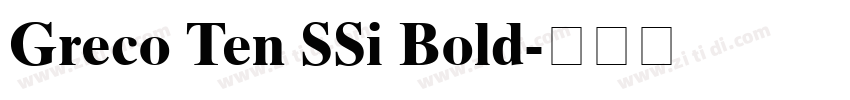 Greco Ten SSi Bold字体转换
